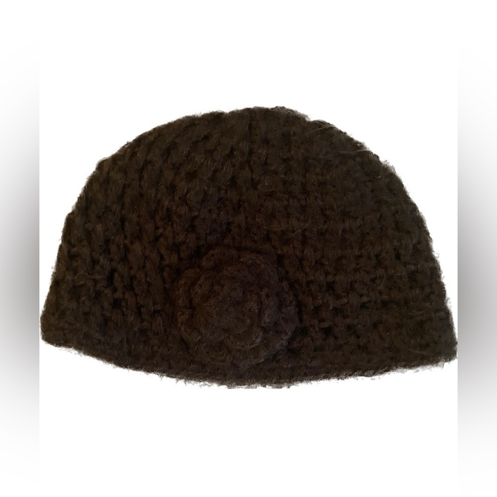 Brown crochet Beanie - Picture 2 of 7